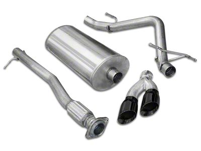 Corsa Performance Sport Single Exhaust System with Twin Black Tips; Side Exit (10-13 6.2L Silverado 1500)