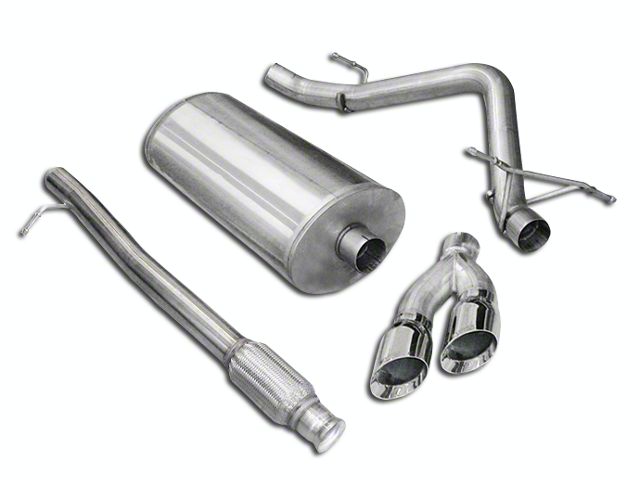 Corsa Performance Sport Single Exhaust System with Twin Polished Tips; Side Exit (10-13 6.0L Hybrid Sierra 1500)