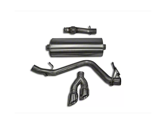 Corsa Performance Sport Single Exhaust System with Twin Polished Tips; Side Exit (14-18 5.3L Silverado 1500)