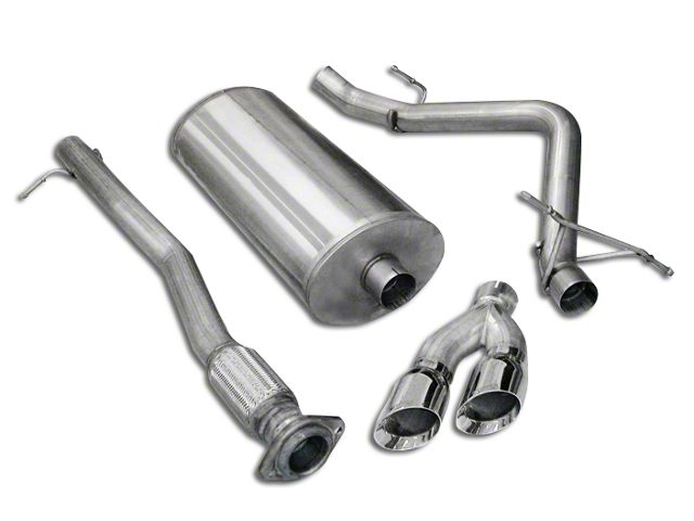 Corsa Performance Touring Single Exhaust System with Twin Black Tips; Side Exit (07-08 4.8L Sierra 1500)