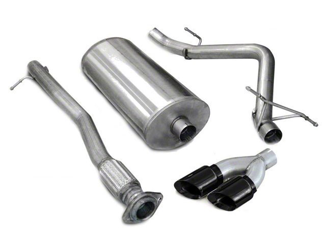 Corsa Performance Touring Single Exhaust System with Twin Black Tips; Side Exit (07-08 4.8L Silverado 1500)