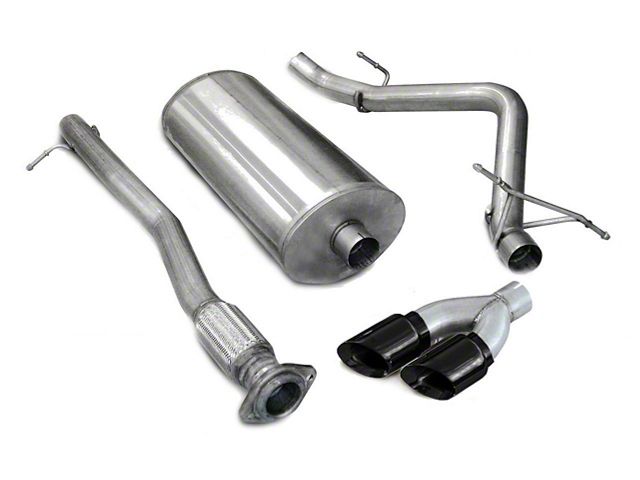 Corsa Performance Touring Single Exhaust System with Twin Black Tips; Side Exit (07-08 6.0L Sierra 1500)