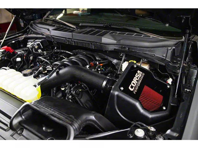 Corsa Performance Closed Box Cold Air Intake with DryTech 3D Dry Filter (21-24 5.0L F-150)