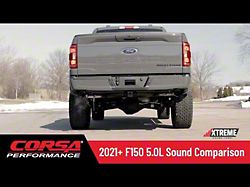 Corsa Performance Xtreme Single Exhaust System with Polished Tips; Middle Side Exit (21-24 5.0L F-150 Regular Cab w/ 6-1/2-Foot Bed)