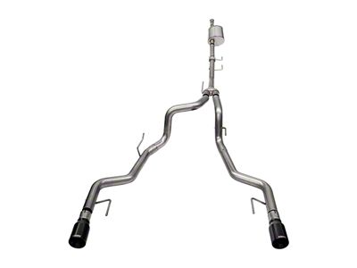 Corsa Performance Sport Dual Exhaust System with Black Tips; Rear Exit (21-25 3.5L EcoBoost F-150 Tremor)
