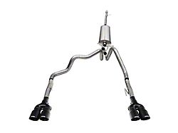 Corsa Performance Sport Dual Exhaust System with Black Tips; Rear Exit (19-26 6.2L Sierra 1500 w/o Active Exhaust)