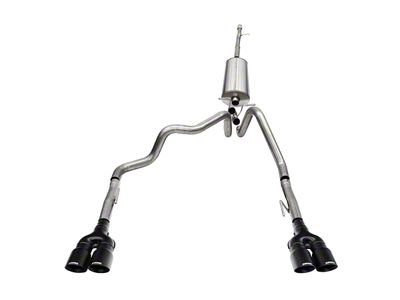 Corsa Performance Sport Dual Exhaust System with Black Tips; Rear Exit (19-25 6.2L Sierra 1500 w/o Active Exhaust)