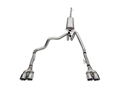 Corsa Performance Sport Dual Exhaust System with Polished Tips; Rear Exit (19-25 6.2L Sierra 1500)