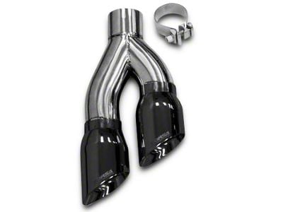 Corsa Performance Twin Pro Series Exhaust Tip; 4-Inch; Black (99-24 Sierra 1500 w/ Corsa Exhaust System)