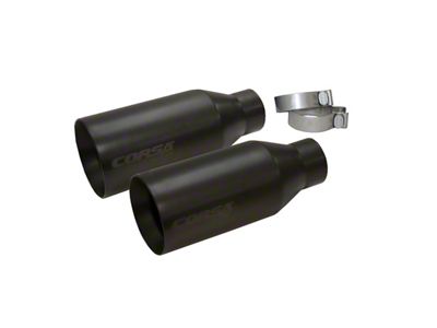 Corsa Performance Pro Series Exhaust Tips; 5-Inch; Black (17-20 F-150 Raptor)