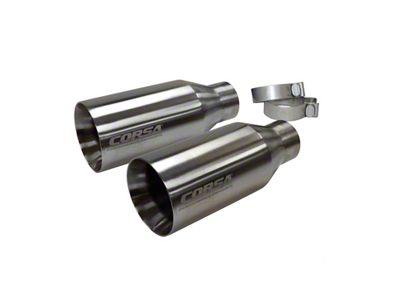 Corsa Performance Pro Series Exhaust Tips; 5-Inch; Satin Polished (17-20 F-150 Raptor)
