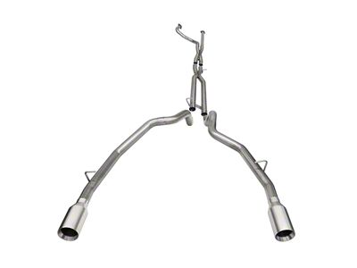 Corsa Performance Muffler Delete DRE Exhaust System with Satin Polished Tips; Rear Exit (21-24 RAM 1500 TRX)