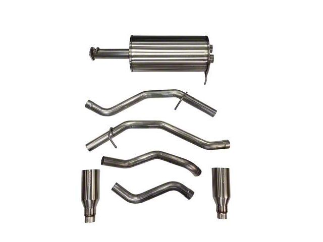 Corsa Performance Sport Dual Exhaust System with Satin Polished Tips; Rear Exit (19-24 5.7L RAM 1500)