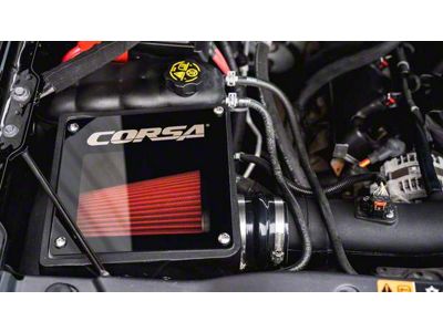 Corsa Performance Closed Box Cold Air Intake with DryTech 3D Dry Filter (14-18 5.3L Sierra 1500)