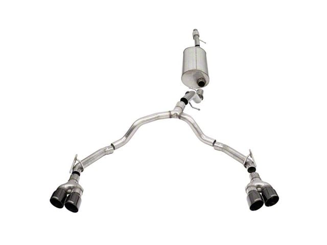 Corsa Performance Sport Dual Exhaust Systems with Black Tips; Rear Exit (21-24 5.3L Tahoe)