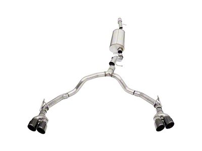 Corsa Performance Sport Dual Exhaust Systems with Black Tips; Rear Exit (21-25 6.2L Tahoe)