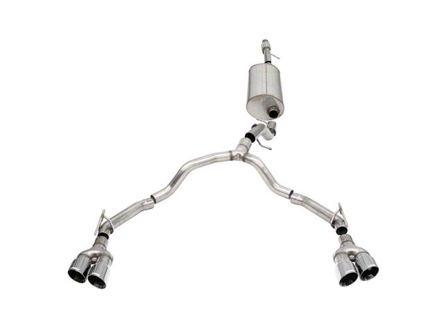 Corsa Performance Sport Dual Exhaust System with Polished Tips; Rear Exit (21-24 5.3L Yukon)