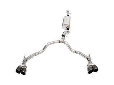 Corsa Performance Sport Dual Exhaust Systems with Black Tips; Rear Exit (21-25 6.2L Yukon)