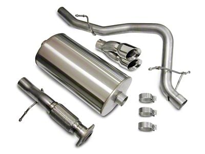 Corsa Performance Sport Single Exhaust System with Polished Tips; Rear Exit (07-08 5.3L Yukon)