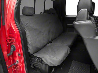 Covercraft Seat Saver Polycotton Custom Second Row Seat Cover; Charcoal (04-08 F-150 SuperCab, SuperCrew)