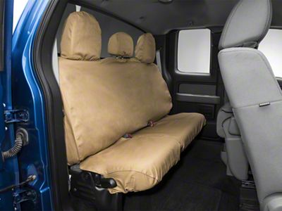 Covercraft Seat Saver Polycotton Custom Second Row Seat Cover; Tan (09-14 F-150 SuperCab, SuperCrew)