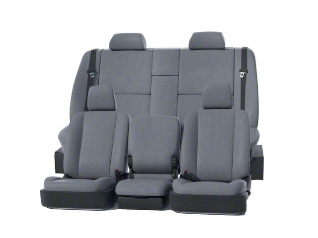 Covercraft Precision Fit Seat Covers Leatherette Custom Second Row Seat Cover; Medium Gray (15-22 Canyon Extended Cab)
