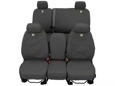 Covercraft SeatSaver Second Row Seat Cover; Carhartt Gravel (07-13 Silverado 1500 Extended Cab, Crew Cab)