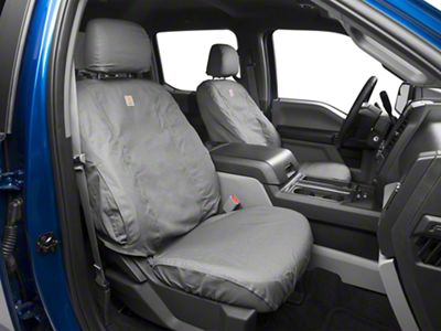 Covercraft SeatSaver Custom Front Seat Covers; Carhartt Gravel (15-20 F-150 w/ Bench Seat)