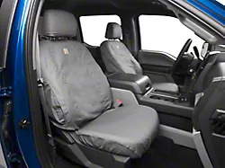 Covercraft SeatSaver Custom Front Seat Covers; Carhartt Gravel (15-20 F-150 w/ Bench Seat & Center Console w/ a LID)