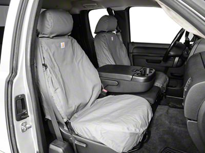 Covercraft SeatSaver Custom Front Seat Covers; Carhartt Gravel (07-13 Silverado 1500 w/ Bucket Seats)