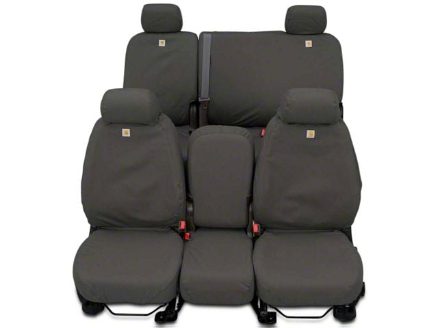Covercraft SeatSaver Custom Front Seat Covers; Carhartt Gravel (14-18 Sierra 1500 w/ Bench Seat)