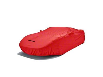 Covercraft Custom Car Covers WeatherShield HP Car Cover; Red (21-24 RAM 1500 TRX w/ RAM Bar)