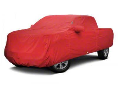 Covercraft Custom Car Covers WeatherShield HP Car Cover; Red (99-05 Silverado 1500 Stepside Regular Cab w/ 6.50-Foot Standard Box)
