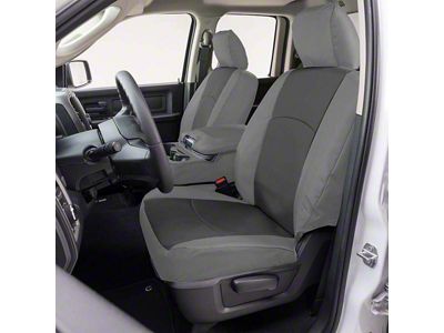 Covercraft Precision Fit Seat Covers Endura Custom Front Row Seat Covers; Charcoal/Silver (87-89 Dakota w/ Solid Bench Seat)