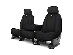 Covercraft Carhartt Super Dux SeatSaver Custom Front Row Seat Covers; Black (21-26 F-150 w/ Bench Seat & Non-Opening Center Console)
