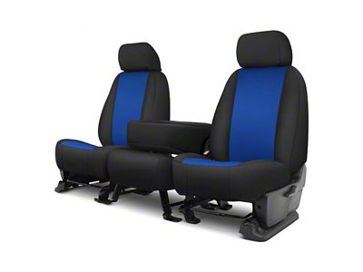 Covercraft Precision Fit Seat Covers Endura Custom Front Row Seat Covers; Blue/Black (04-08 F-150 w/ Bench Seat)