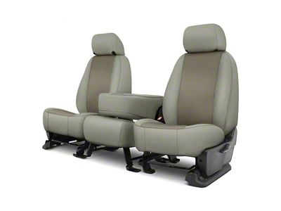 Covercraft Precision Fit Seat Covers Endura Custom Front Row Seat Covers; Charcoal/Silver (09-14 F-150 w/ Bench Seat)