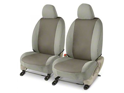 Covercraft Precision Fit Seat Covers Endura Custom Front Row Seat Covers; Charcoal/Silver (04-08 F-150 w/ Bucket Seats)