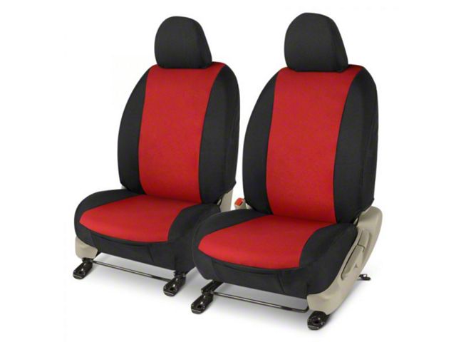 Covercraft Precision Fit Seat Covers Endura Custom Front Row Seat Covers; Red/Black (09-14 F-150 w/ Bucket Seats, Excluding Raptor)