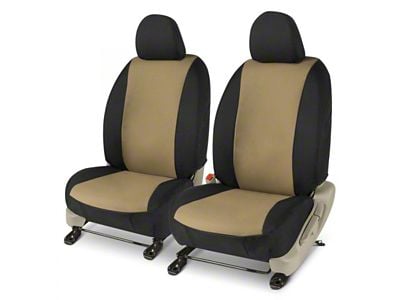 Covercraft Precision Fit Seat Covers Endura Custom Front Row Seat Covers; Tan/Black (09-14 F-150 w/ Bucket Seats, Excluding Raptor)