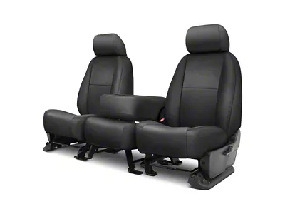 Covercraft Precision Fit Seat Covers Leatherette Custom Front Row Seat Covers; Black (04-08 F-150 w/ Bench Seat)