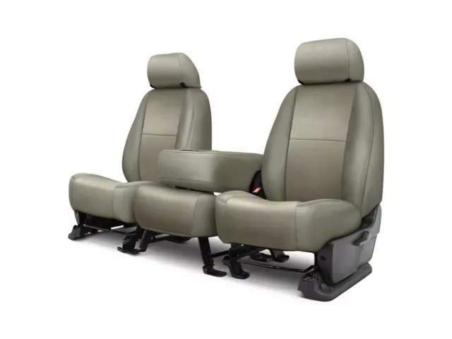 Covercraft Precision Fit Seat Covers Leatherette Custom Front Row Seat Covers; Light Gray (09-14 F-150 w/ Bench Seat)