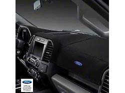Covercraft Ltd Edition Custom Dash Cover with Ford Blue Oval Logo; Black (15-20 F-150 w/o Forward Collision Alert)