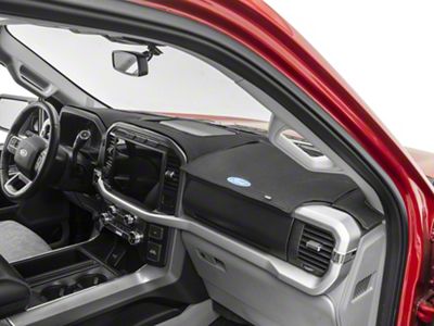 Covercraft Ltd Edition Custom Dash Cover with Ford Blue Oval Logo; Black (21-25 F-150)