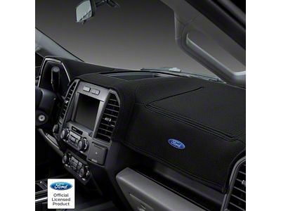 Covercraft Ltd Edition Custom Dash Cover with Ford Blue Oval Logo; Black (21-24 F-150)