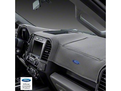 Covercraft Ltd Edition Custom Dash Cover with Ford Blue Oval Logo; Gray (21-24 F-150)