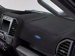 Covercraft Ltd Edition Custom Dash Cover with Ford Blue Oval Logo; Smoke (15-20 F-150 w/ Forward Collision Alert)