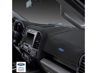 Covercraft Ltd Edition Custom Dash Cover with Ford Blue Oval Logo; Smoke (21-24 F-150)