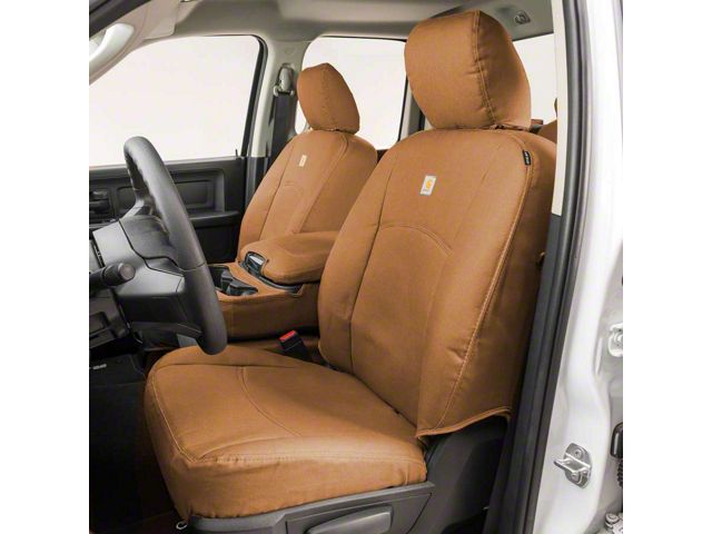Covercraft SeatSaver Custom Front Seat Covers; Carhartt Brown (15-20 F-150 w/ Bucket Seats)
