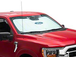 Covercraft UVS100 Heat Shield Custom Sunscreen with Black Ford Oval Logo; White (21-25 F-150)